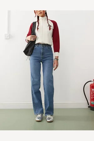 Dr Denim Moxy straight leg jeans in cape light vintage worn