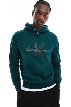 Calvin Klein Monologo hoodie in forest