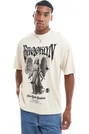 ASOS Oversized t-shirt in washed with grunge back print