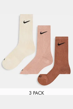 Nike Everyday Plus Cushioned 3 pack socks in natural