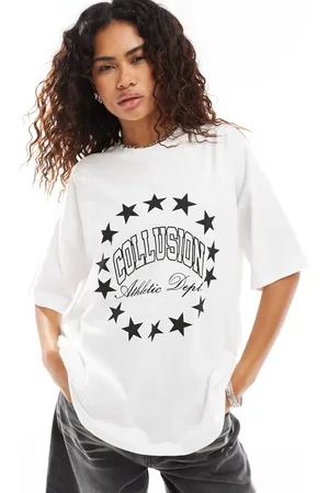 COLLUSION Star branded graphic relaxed t-shirt