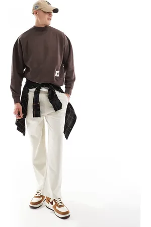 Pull&Bear Wide leg joggers in ecru
