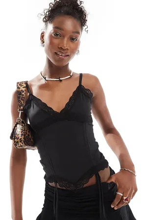 Reclaimed Cami with lace trim and witchy hem in