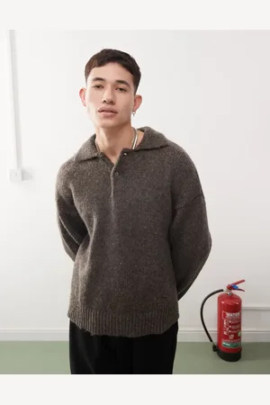 Weekday Bobby wool blend polo jumper in