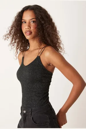 SELECTED Femme crossover back top in glitter