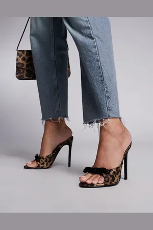 Simmi London Simmi London Halina Bow heeled mule in leopard