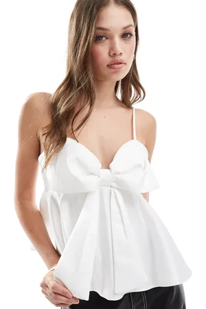 ASOS Oversized bow cami in ivory