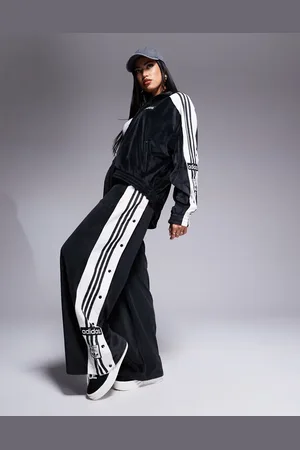 adidas Adicolour velour track pant in