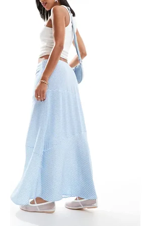 ASOS Co-ord cut and sew poplin maxi skirt in stripe