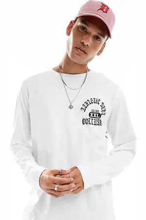 COLLUSION Long sleeve oversized athletic football graphic t-shirt in