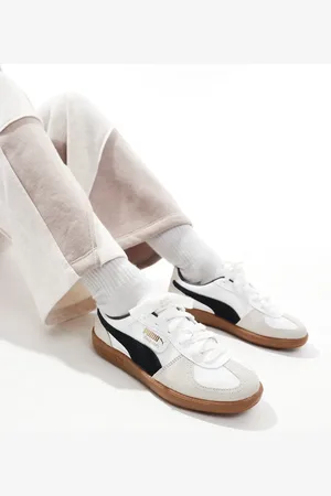 PUMA Palermo Leather trainers in and black