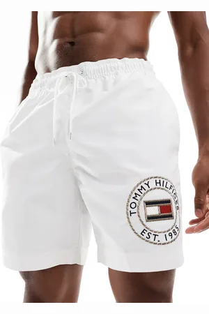 Tommy Hilfiger Logo long drawstring swim short in
