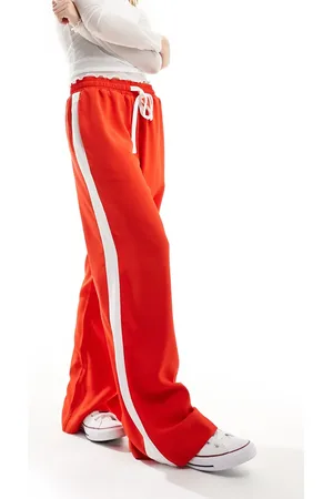 ASOS Pull on trousers with contrast panel in