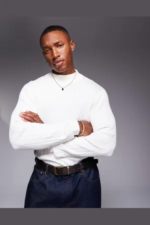 ASOS Essential muscle fit knitted rib turtle neck jumper in