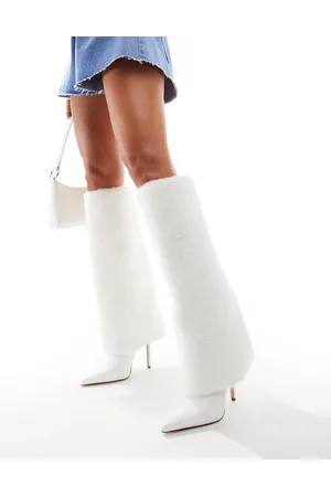Simmi London Simmi London Louie Foldover Fur knee boot in