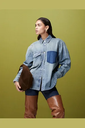 ASOS Patchwork denim shirt
