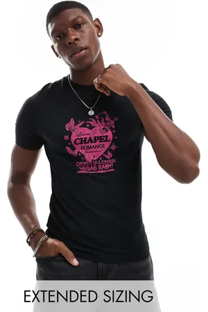 ASOS Muscle fit t-shirt in with front print