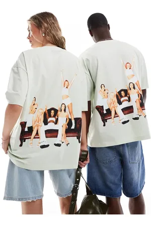 ASOS Unisex oversized t-shirt with The Spice Girls prints in pastel