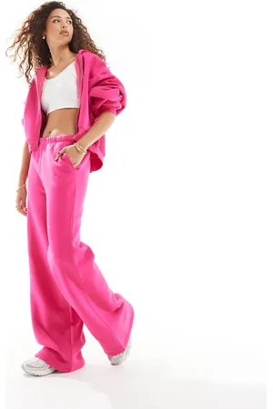 ASOS Wide leg jogger in pink co-ord