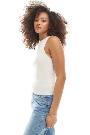 & OTHER STORIES Knitted boat neck sleeveless top in soft
