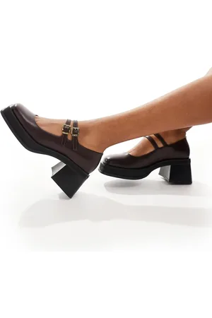 WALK LONDON L mary jane shoe in burgundy leather