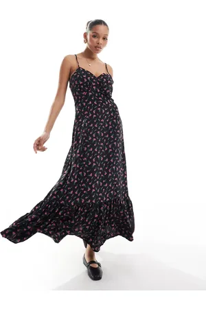 Brave Soul Floral strappy midi dress in