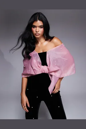 ASOS Co-ord organza velvet and pearl top