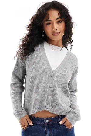 Brave Soul Button through fisherman knit cardigan in