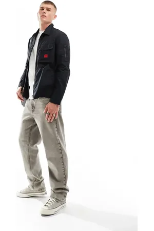 HUGO BOSS HUGO Emmond zip thru overshirt in