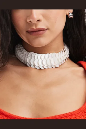 ASOS Choker necklace with faux shell disk design