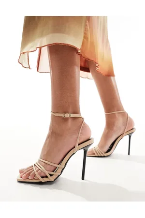 Truffle Collection High heel barely there sandals in taupe