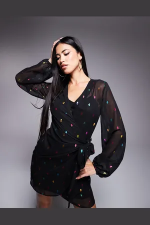 Never Fully Dressed Vienna multi-colour metallic mini dress in