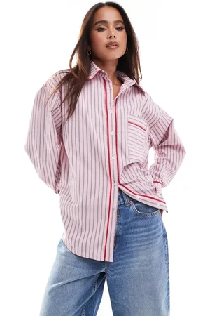 Threadbare Striped shirt with red trim