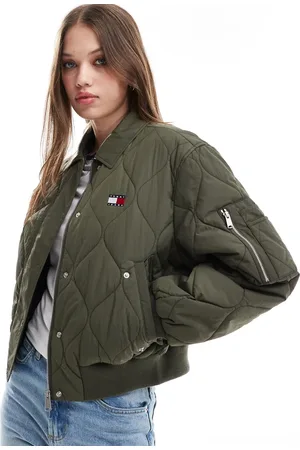 Tommy Hilfiger Onion quilted bomber jacket in khaki