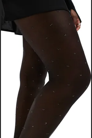 ASOS Metallic mini dot tights in