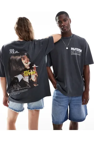 ASOS Unisex oversized license t-shirt with pulp fiction printin washed