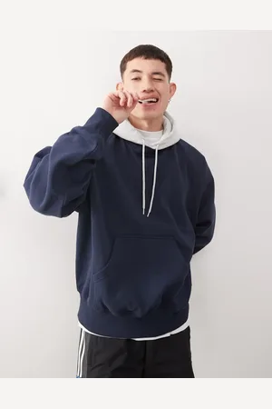 Weekday Uni oversized raglan hoodie with contrast hood in