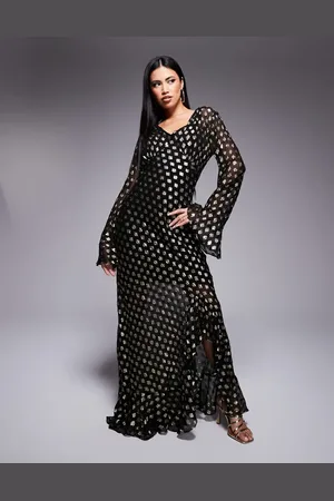 Never Fully Dressed Sparkle ruffle midaxi dress in