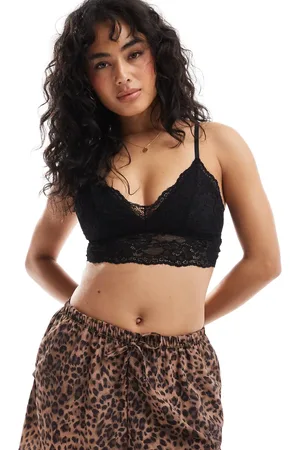 Pieces® Lace detail bralette in