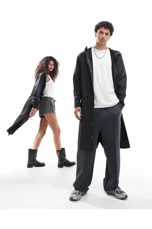 Rains 18360 unisex waterproof longer jacket in