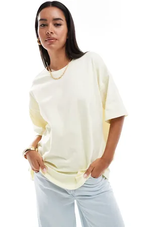 ASOS Heavyweight oversized boxy t-shirt in lemon