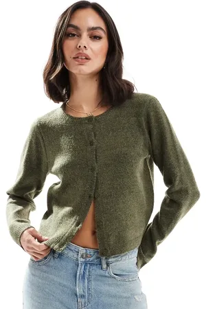 Brave Soul Knitted cardigan in khaki