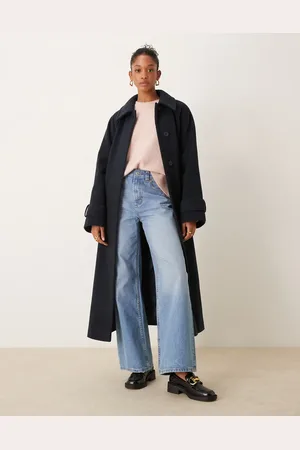 ASOS Brushed formal top collar longline coat in
