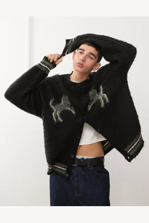 Reclaimed Cardigan with horse print in