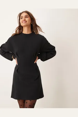 ASOS Waisted sweat mini dress in