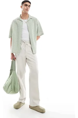 ASOS Baggy linen trouser with elasticated waist