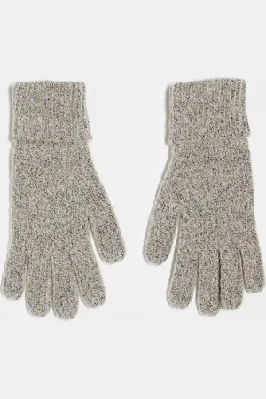 Pieces® Pyron fluffy ribbed gloves in