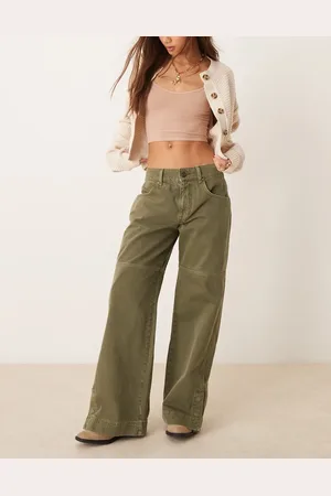 Free People Benji relaxed wide leg trousers in