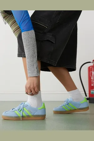 adidas Gazelle Indoor trainers in and green nubuck