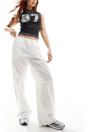 Weekday Hanna slouchy trousers in off